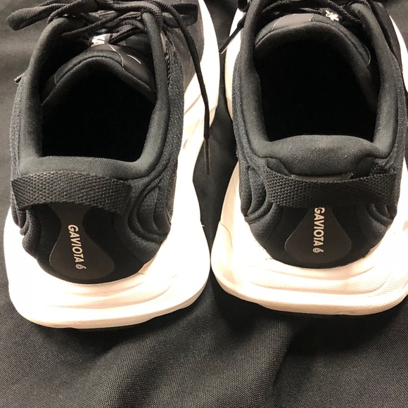 Hoka Black and White Gaviota 6 Sneakers - Picture 2 of 7